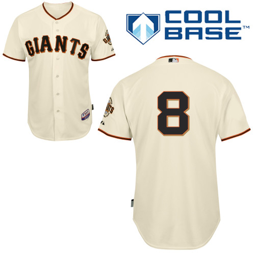 Hunter Pence #8 MLB Jersey-San Francisco Giants Men's Authentic Home White Cool Base Baseball Jersey